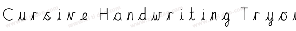Cursive Handwriting Tryout字体转换